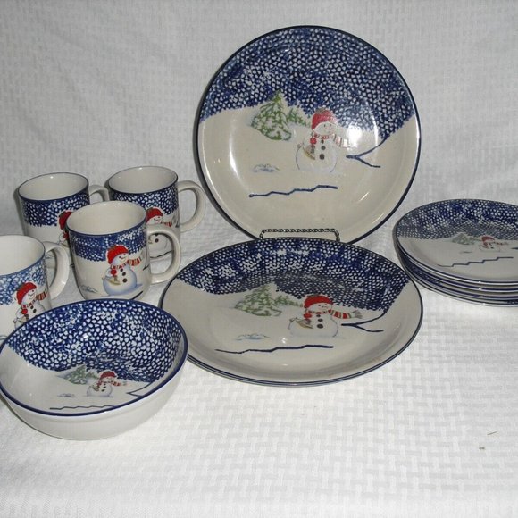 Thompsen Pottery China - "Snowman" Large set. - Picture 5 of 5